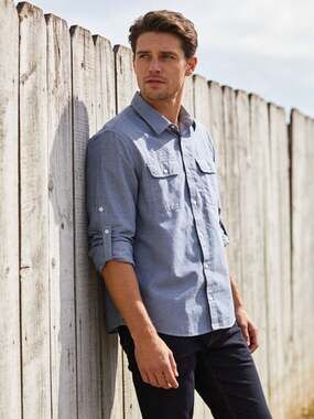 Polo Ralph Lauren Mens Cotton Classic Fit Button-Down Shirt Blue EUC XXL